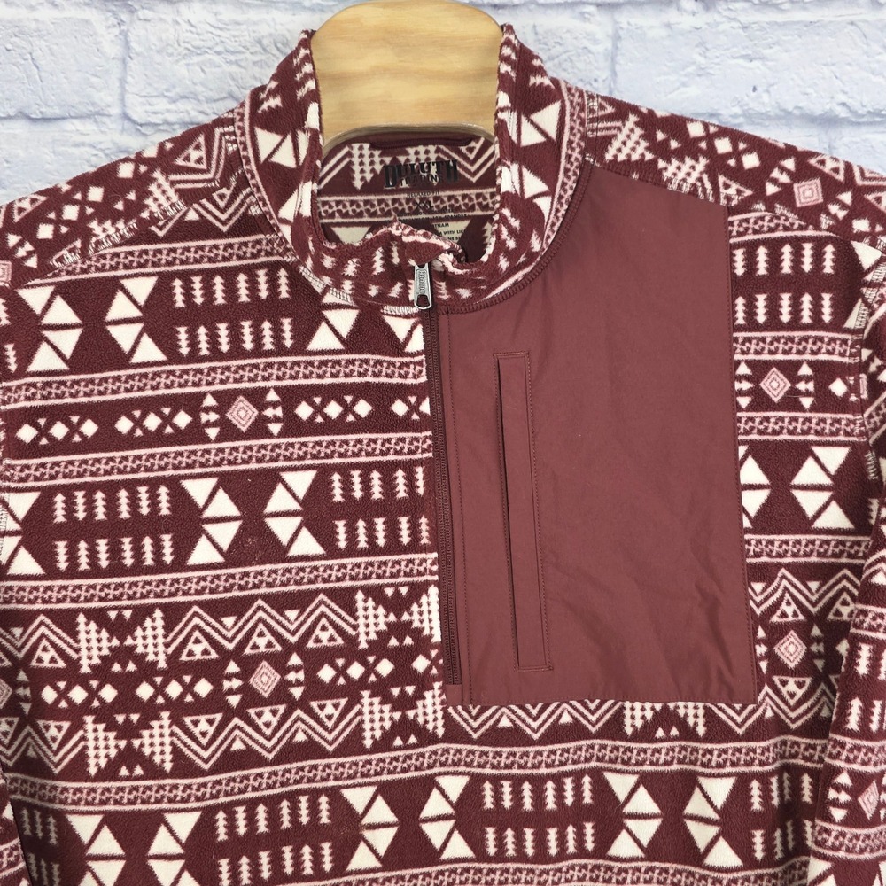 Duluth Trading Co‎ Men Fleece Quarter 1/4 Zip Pullover Southwestern Sweater 2XL